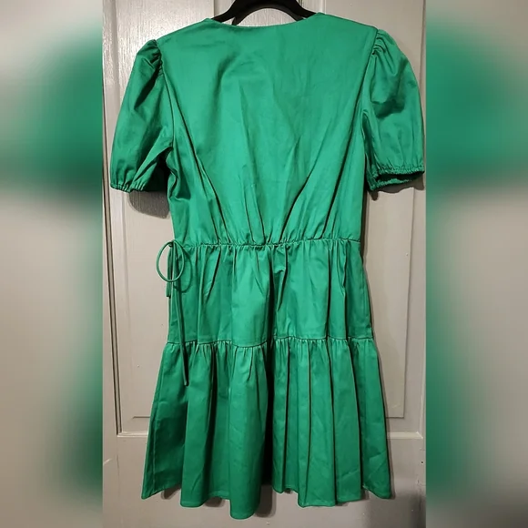 Adrianna Papell Classic Green Wrap Dress, NWOT, Size 6 - Picture 4 of 10